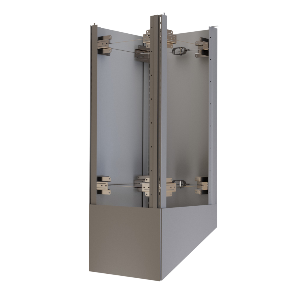 Kazetové oplechovanie komína neutrálna šedá