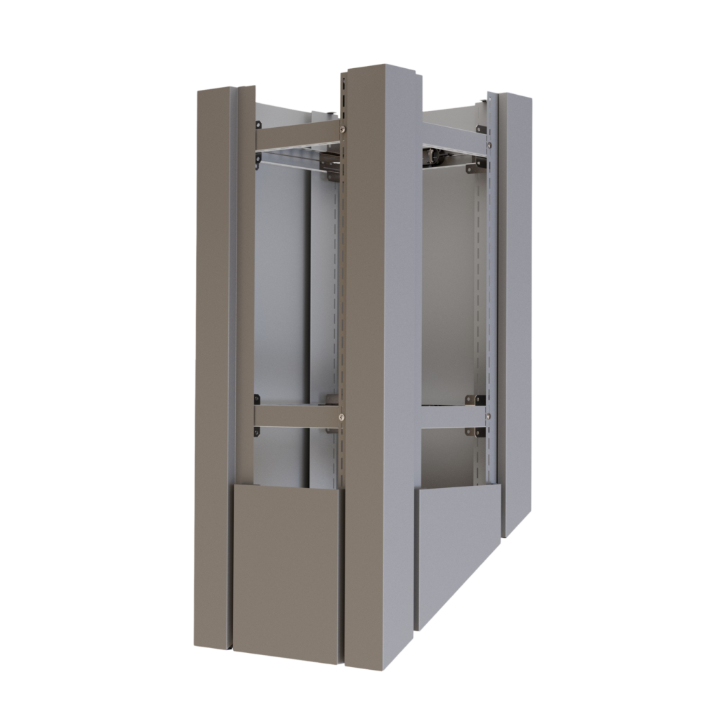 Kazetové oplechovanie komína neutrálna šedá